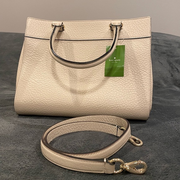 Kate Spade Romy Perri Lane Leather Tote Wkru3192 Cremadevie 288 Vintage - Picture 3 of 7